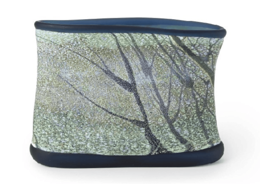 Handblown glass vase designed by Koji Ishii